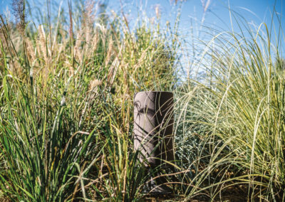Tall Cylinder in Beton, grau
